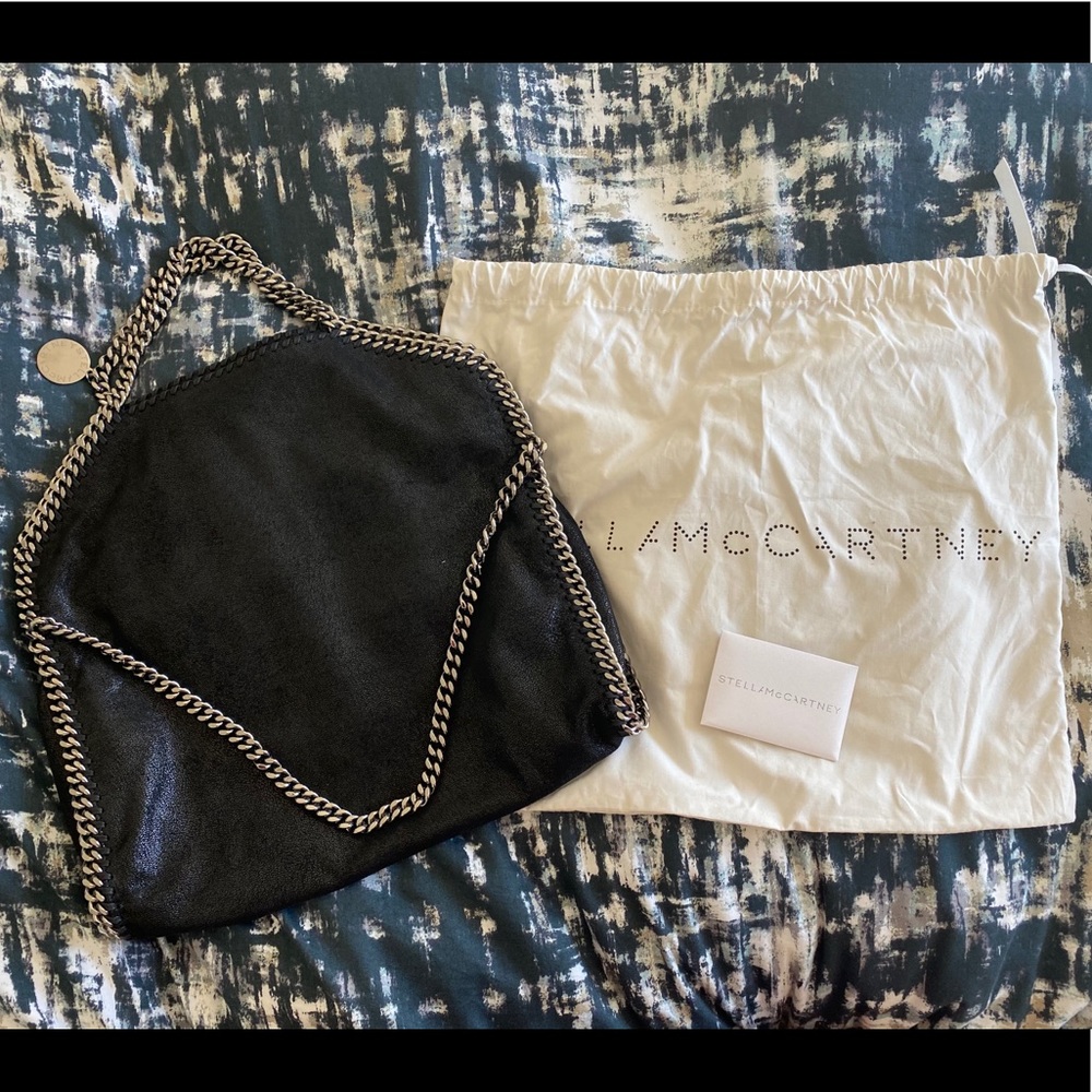 Stella Mccartney -Black Three Chain Falabella Tote